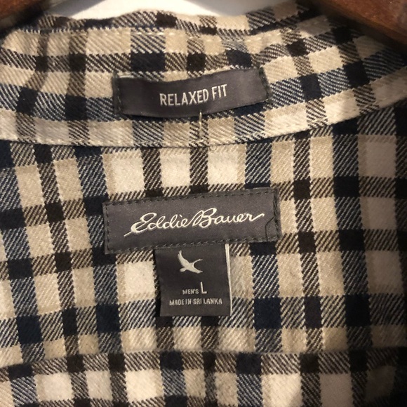 Eddie Bauer Flannel. Size L. Like New. Very Soft. - Picture 4 of 4